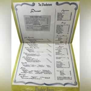 Mayfair Room Historic Menu 👑